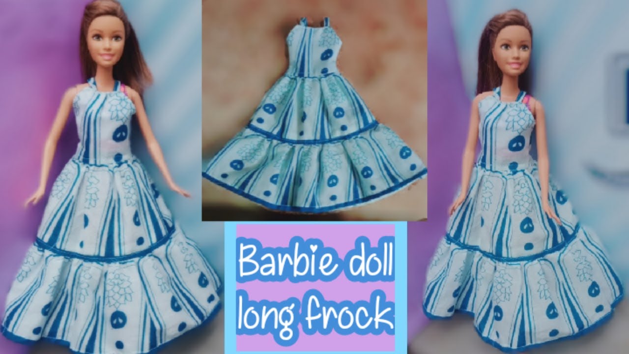 Making Beautiful doll long frock /Maxi ||doll clothes ||A-Doll designer❤️
