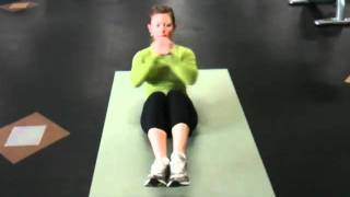 V-Sit Core Rotations Feet Elevated