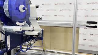 LabelMill LM5000 VCTS Vertical Case Transport System w/ LM4012 Tamp to Apply Labels to Carton