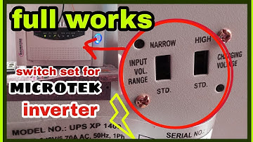 Microtek inverter switch setting || how to inverter back penal switch setting  || inverter voltage