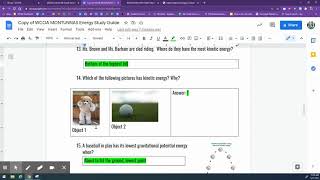 Energy Study Guide Update