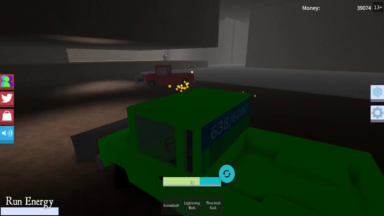 Snow shoveling sim! Glitch into ice mountain!