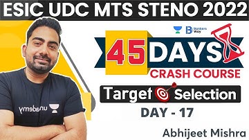 ESIC UDC MTS STENO 2022 | 45 Days Crash Course | DAY - 17 | Abhijeet Sir | Bankers Way