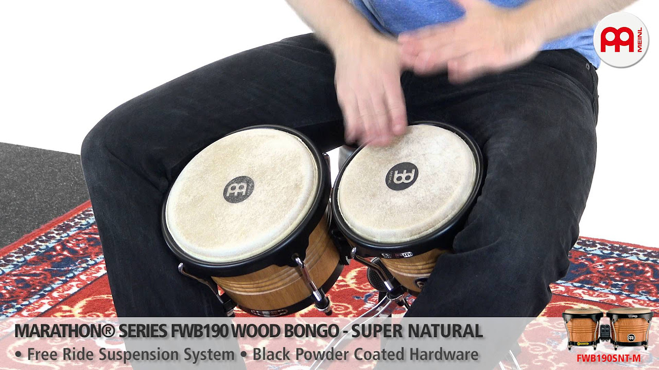 Marathon® Series FWB190 Wood Bongo - Super Natural - FWB190SNT-M