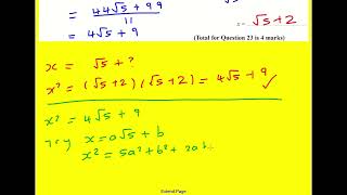 IGCSE Edexcel Jun 2023 2H q23 (Maths: higher tier past paper)
