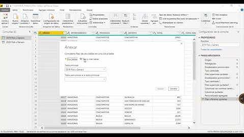 Combinar o Anexar Tablas en Power BI / Power Query