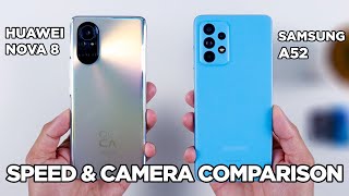 Huawei Nova 8 Vs Samsung A52 Speed Test  Camera Comparison  Zeibiz