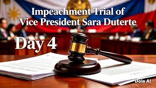 DAY 4: IMPEACHMENT TRIAL OF VICE PRESIDENT SARA Z. DUTERTE.