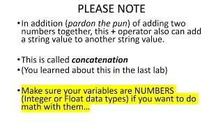 Python Lesson 3   Arithmetic Operators Information