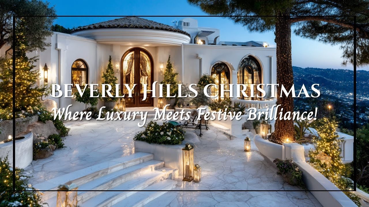 Brilliant Christmas Glamour Inside a $45 Million Beverly Hills Mansion ...