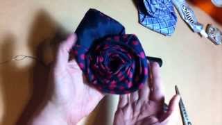 Tie Rose Tutorial by Ena Green Designs - YouTube