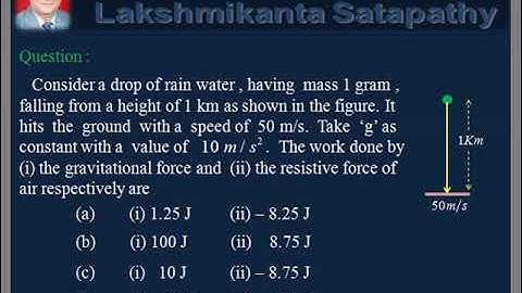 vDo QA Work Energy Power 3/ Work Energy Theorem for Rain Drop