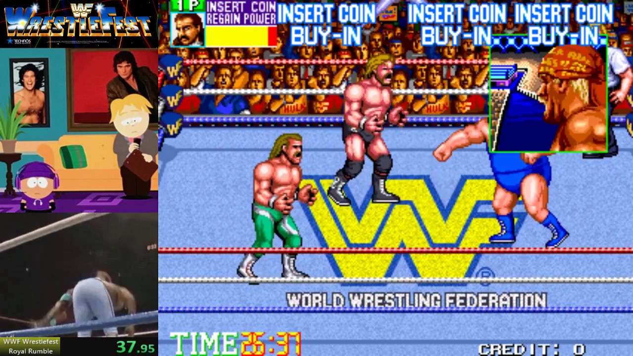 WWF Wrestlefest [Arcade] Royal Rumble in 2:21.55 (Time Edit) Speedrun ...