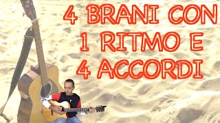 Video thumbnail of "4 Tormentoni con 4 Accordi Facili e 1 Solo Ritmo - Chitarra"