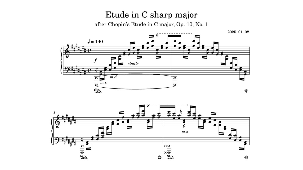 Etude in C sharp major (after Chopin) - YouTube