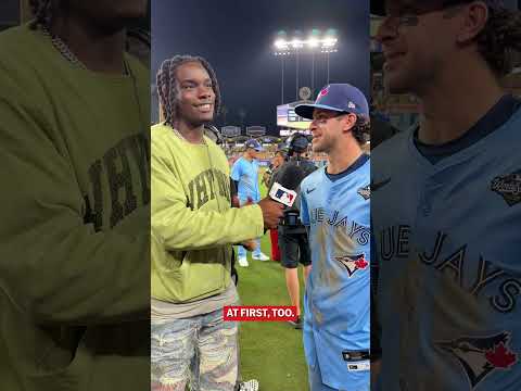 #WorldSeries correspondent Lawrence Butler caught up with Ernie Clement after a Game 4 victory! 🎤