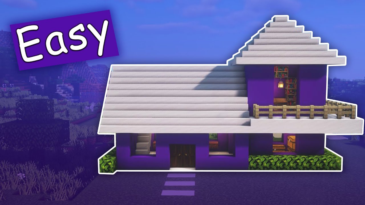🏠Building a fabulous and easy house in Minecraft in purple#23 - YouTube