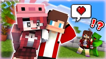 MAIZEN: JJ has a GIRLFRIEND Axolotl - Minecraft Animation JJ & Mikey