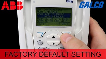 Resetting an ABB ACH550 HVAC Drive to Factory Default Settings