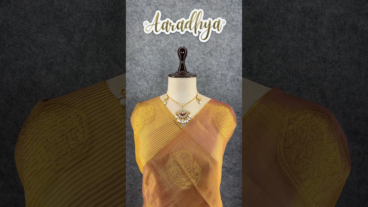 Royal Tissue Silk Zari Weaving & Mango Border Saree