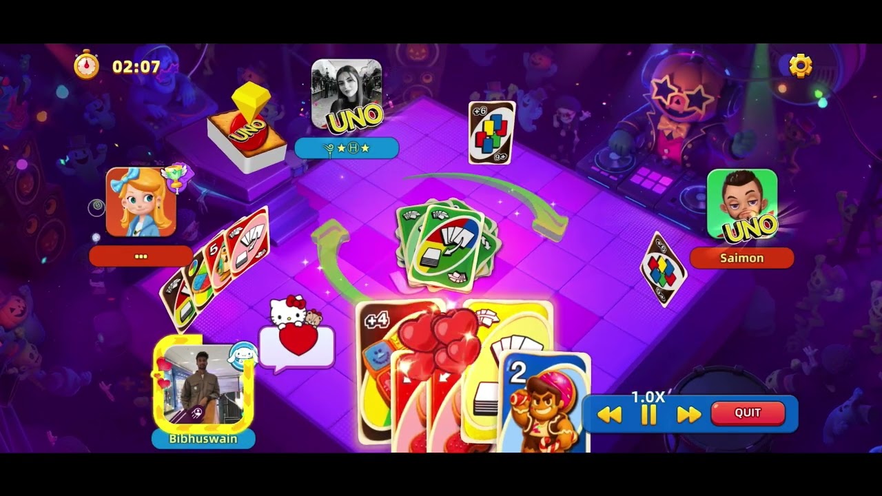 UNO MOBILE GAME!!GO WILD 1000 Dicard All +6 