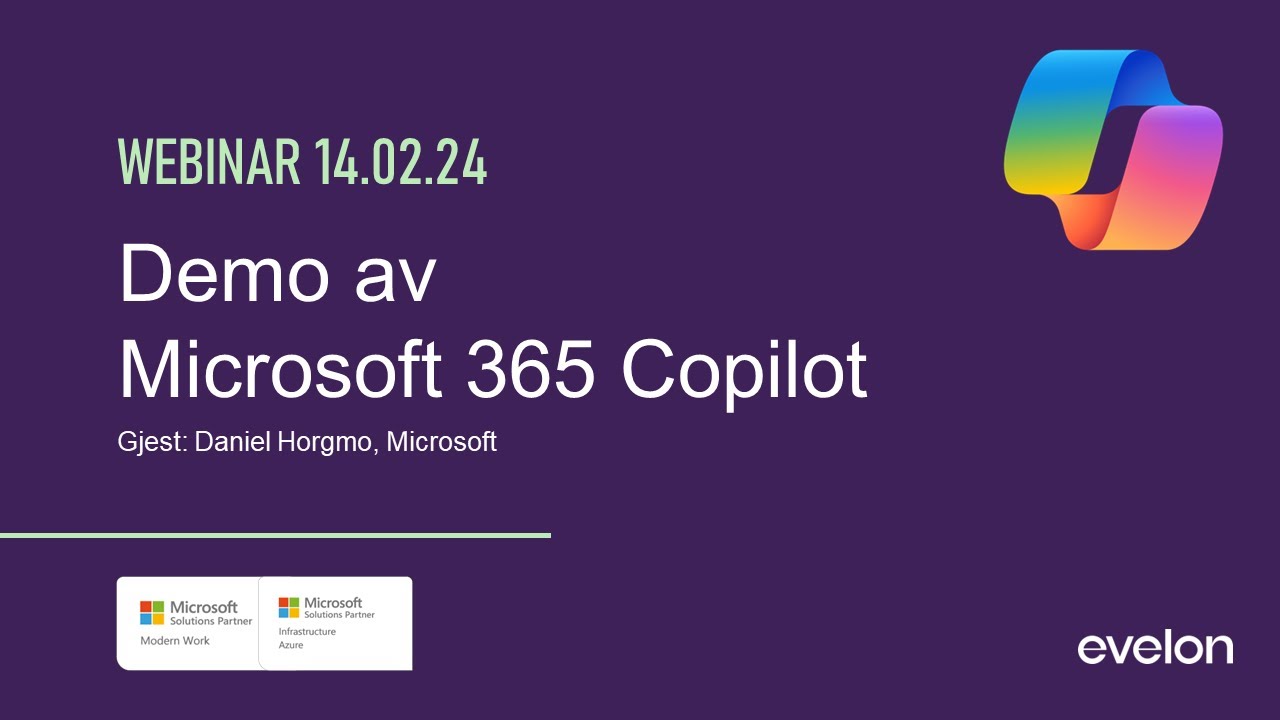 Webinar: Demo av Microsoft 365 Copilot - YouTube