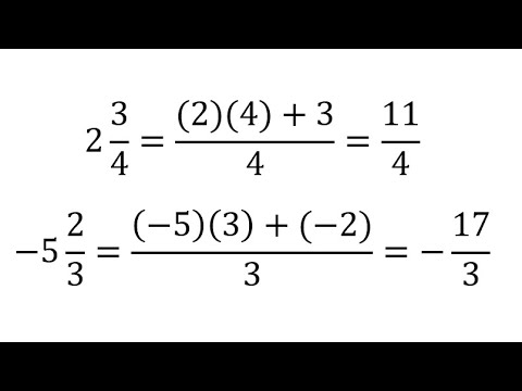 How To Convert Proper Fractions To Improper Fractions - YouTube