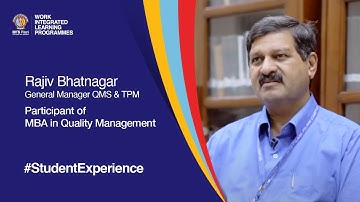 Student Speak | Rajiv Bhatnagar | MBA in Quality Management for Working Professionals