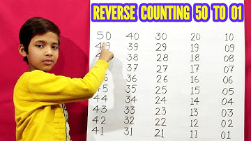Reverse Counting 50 to 1 | Backward Counting | Reverse Counting | Ginti