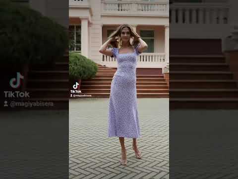 Літнє плаття Fleur de Prempips 🌼, арт.535, тюльпани на лаванді, видео 1
