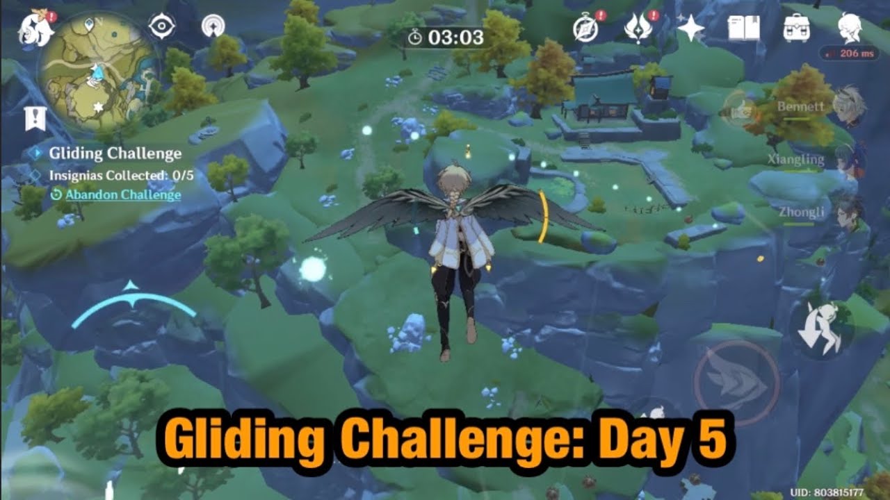 Gliding Challenge Day 5 (Mobile User) Genshin Impact YouTube