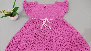 vestido de crochê criança de 1 a 3 anos parte 1