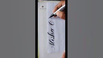 #alisha#cute&beautiful name#cursive writing#brush pen❤❤