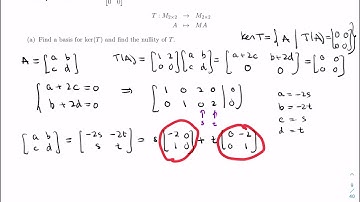 Linear Algebra 2 - 2.2.1 - Kernel and Image of Linear Transformations (Video 3)