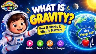 Gravity Explained for Kids 🌍🚀 | Why Things Fall & How Gravity Works | WonderKidzz World