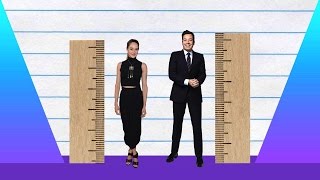 How Much Taller? - Shailene Woodley vs Jimmy Fallon!