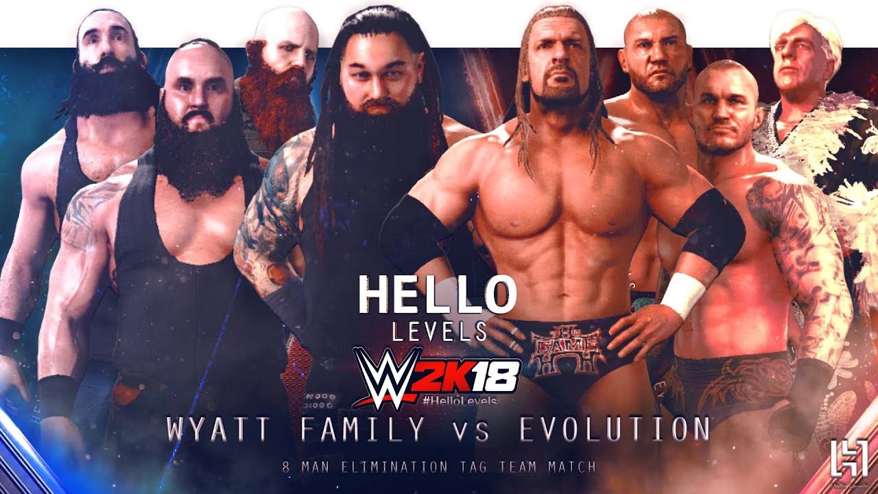 WWE 2K18 Эволюция против Семьи Уайаттов | Командный матч на выбывание из 8 человек