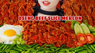 JUICY PARAH🤤 ASMR OSENG BEEF SLICE SAMBEL MERCON PAKE PETE DAN PARE 💥 PEDESNYA GAK SANTUY BESTIE