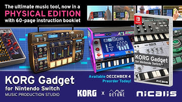 KORG Gadget for Nintendo Switch Physical Edition Announcement Trailer
