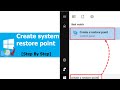 How to create a restore point in Windows || Create System restore point in Windows