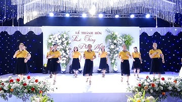 CLB dân vũ thôn Trại  - Khúc nhạc vui cha cha - Wedding Lê Tùng & Phạm Nga
