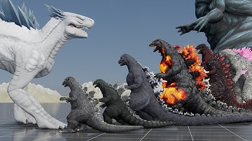 Shimo vs All Godzilla (1954-2024) Size Comparison | Animation 3D