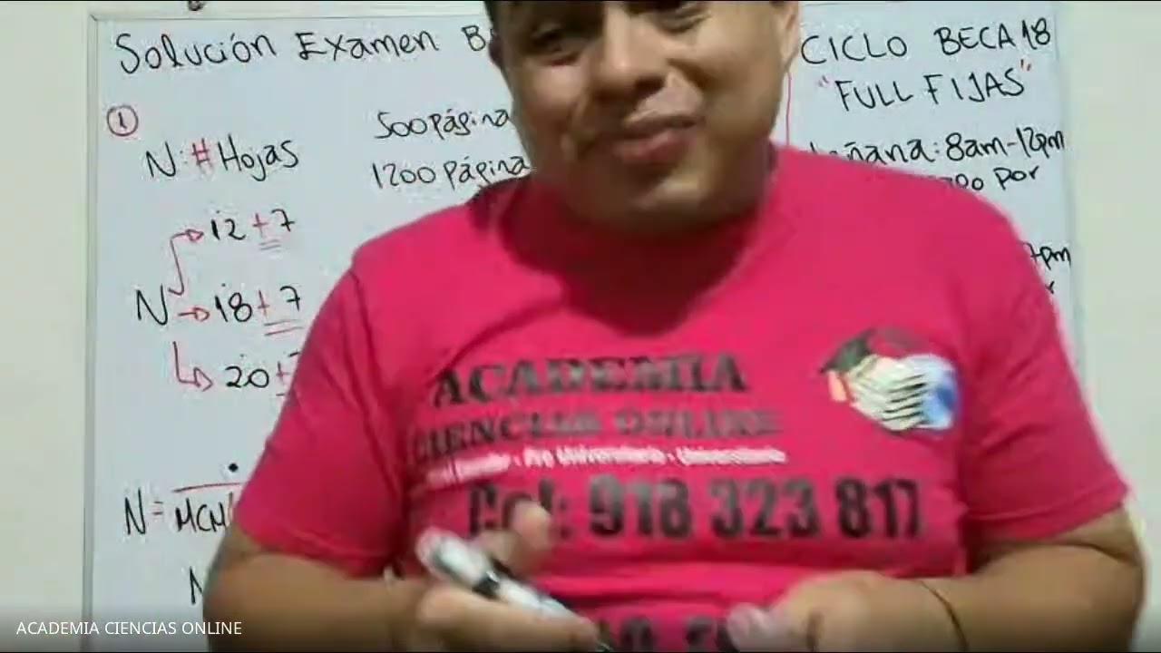 SOLUCIÓN DEL EXAMEN BECA 18 - 2023