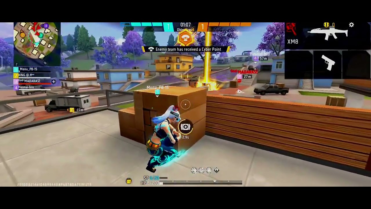 Free fire 1v4 clutch in cs rank 