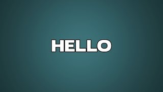 Hello Meaning
