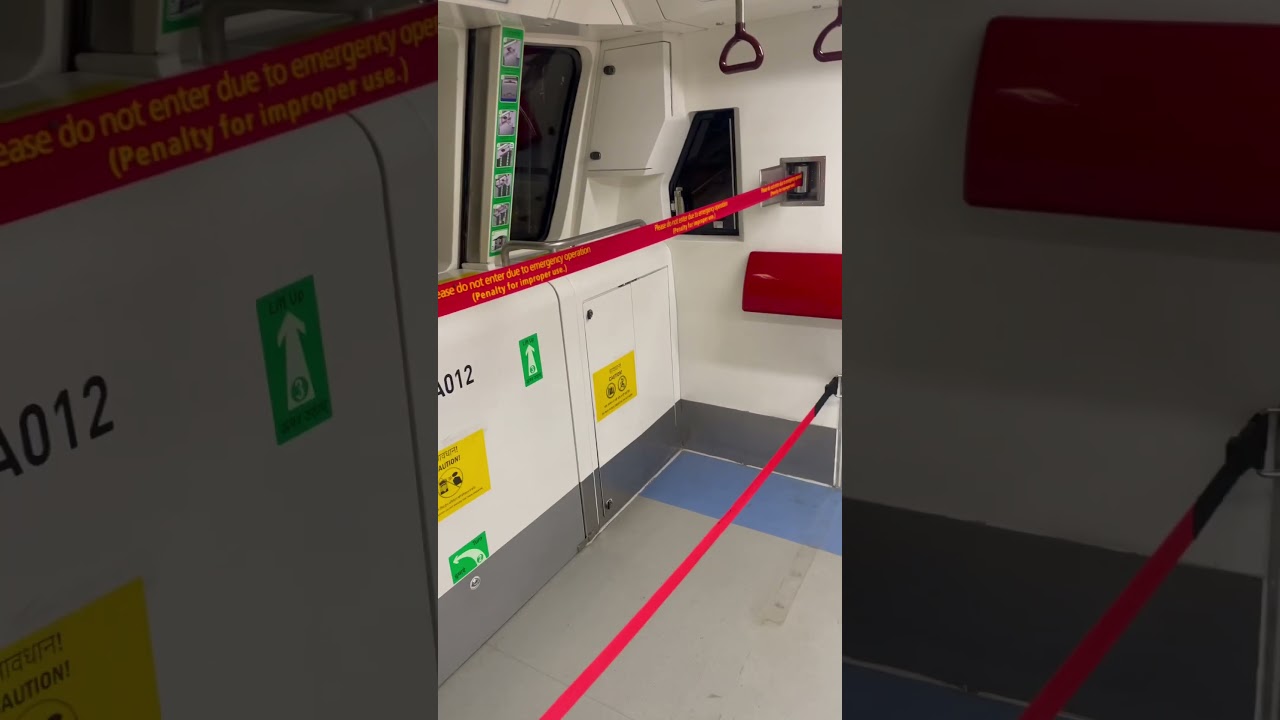 Driverless metro 🚈 now in magenta line Delhi 