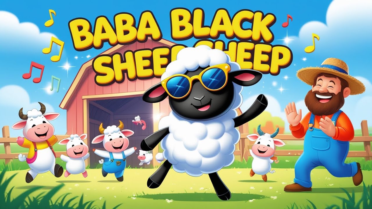 Baba Video Baba Black Sheep | Kids Animated Video | Kids Poem | #babablacksheep # ...