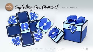 SVG PROJECT EXPLODING BOX DIAMOND | ASSEMBLY TUTORIAL |  LPP | N39