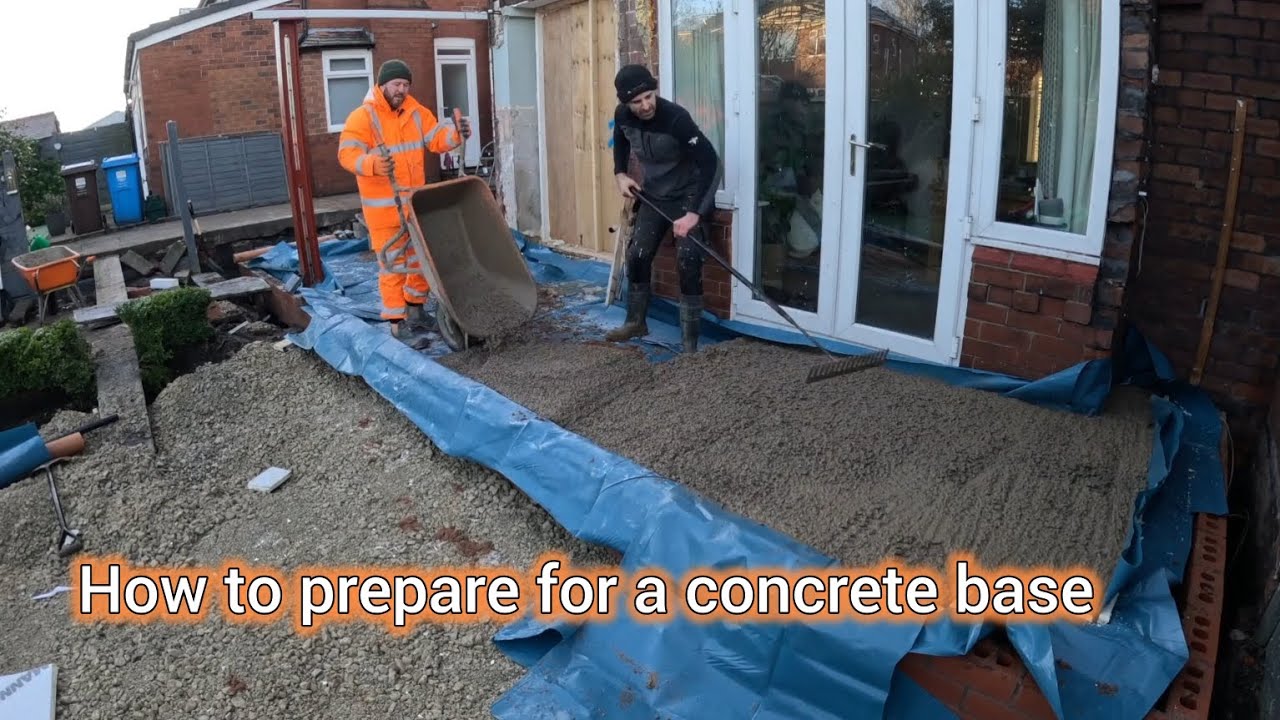 Building extensions - how to prepare the ground for a concrete base ...