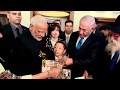 PM Netanyahu and Indian PM Modi meet with Moshe Holtzberg